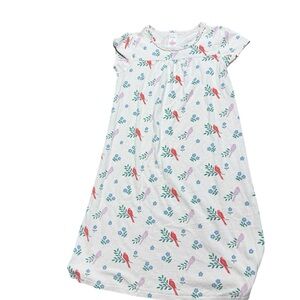 Mini Boden Girl Cardinal Bird & Floral Nightgown | Size 7-8Y